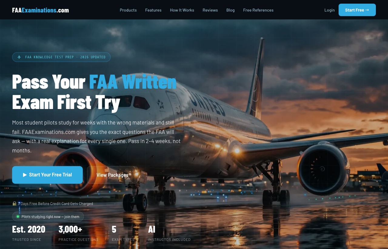 FAAExaminations.com website built by WebsiteWork.ca